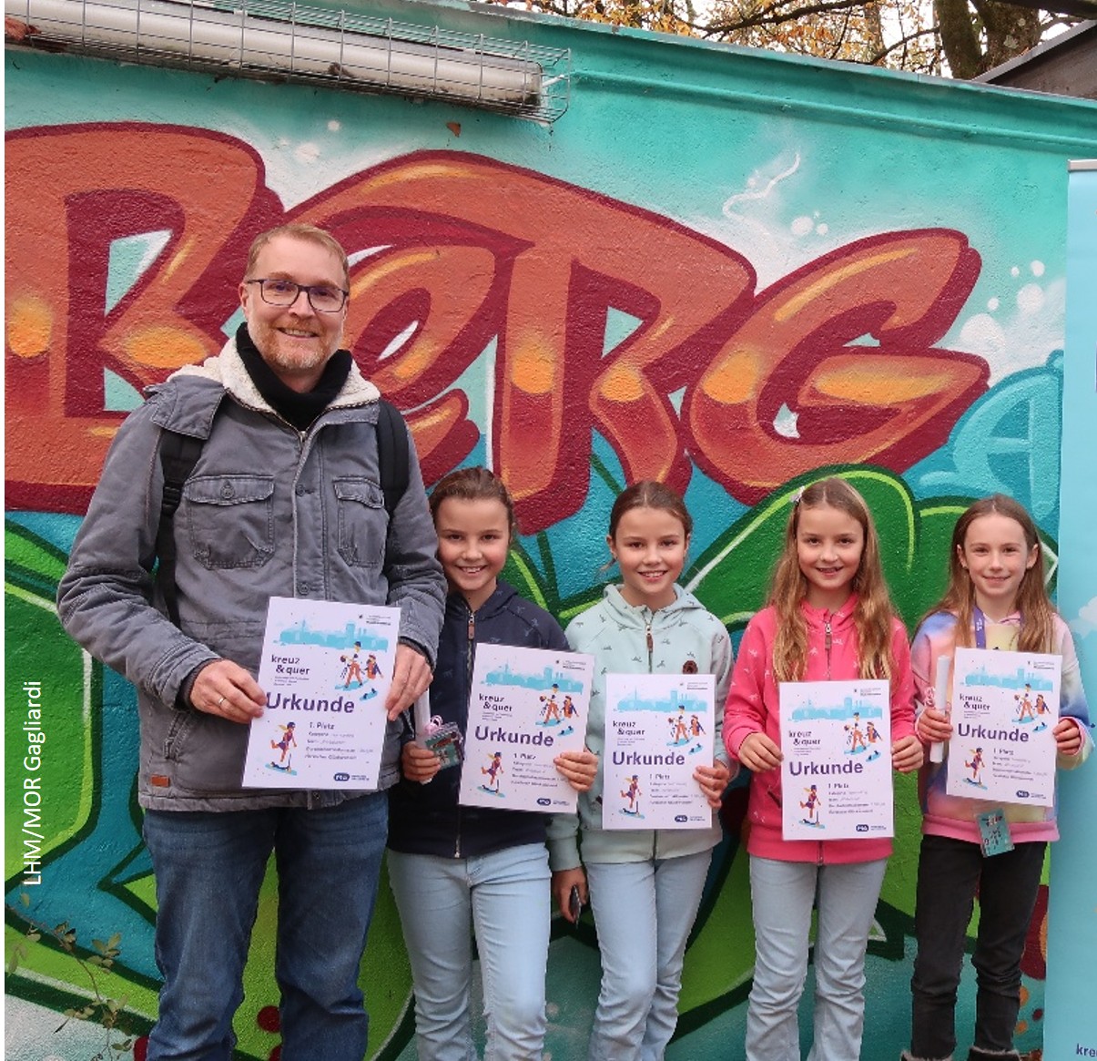 Siegerehrung Laufspiel kreuzundquer Berg am Laim