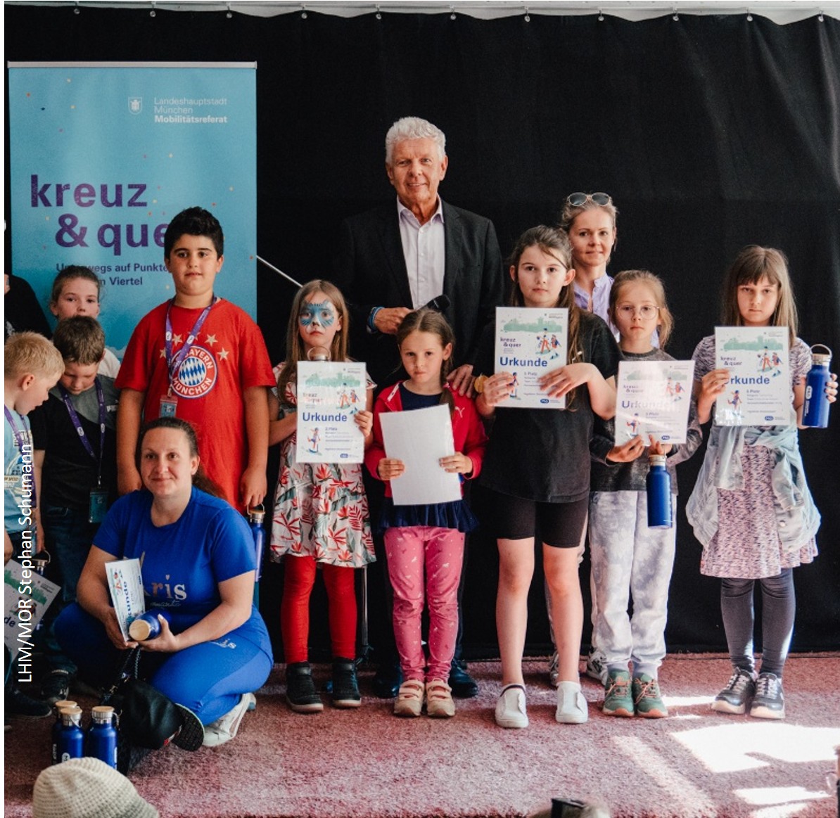 Siegerehrung Laufspiel kreuzundquer Harthof- Am Hart